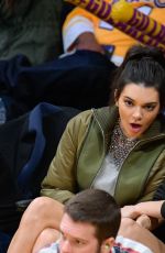 KENDALL JENNER and BELLA HADID at LA Lakers vs Dallas Mavericks Game 11/8/2016