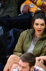 KENDALL JENNER and BELLA HADID at LA Lakers vs Dallas Mavericks Game 11/8/2016
