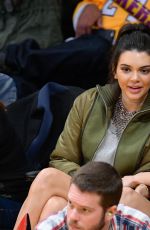 KENDALL JENNER and BELLA HADID at LA Lakers vs Dallas Mavericks Game 11/8/2016