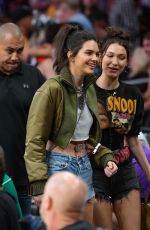KENDALL JENNER and BELLA HADID at LA Lakers vs Dallas Mavericks Game 11/8/2016