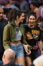 KENDALL JENNER and BELLA HADID at LA Lakers vs Dallas Mavericks Game 11/8/2016