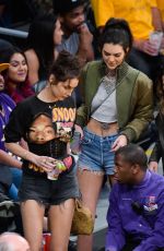 KENDALL JENNER and BELLA HADID at LA Lakers vs Dallas Mavericks Game 11/8/2016