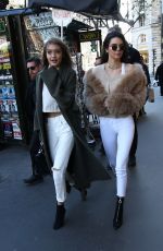 KENDALL JENNER and GIGI HADID Out Shopping in Paris 11/28/2016