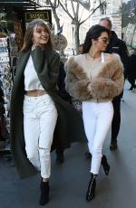 KENDALL JENNER and GIGI HADID Out Shopping in Paris 11/28/2016