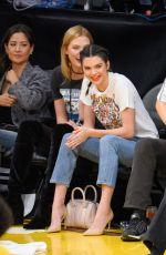 KENDALL JENNER and KARLIE KLOSS at Houston Rockets vs LA Lakers Game in Los Angeles 10/26/2016