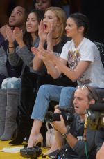 KENDALL JENNER and KARLIE KLOSS at Houston Rockets vs LA Lakers Game in Los Angeles 10/26/2016