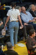 KENDALL JENNER and KARLIE KLOSS at Houston Rockets vs LA Lakers Game in Los Angeles 10/26/2016