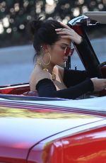 KENDALL JENNER Driving Her Mustang Out in Los Angeles 11/10/2016