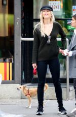 JENNIFER LAWRENCE Walks Her Dog Out in New York 11/03/2016