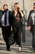 KHLOE KARDASHIAN Arrives at Jimmy Kimmel Live! in Hollywood 11/03/2016