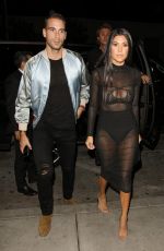 KOURTNEY KARDASHIAN Arrives at Dinner at Catch LA in West Hollywood 11/04/2016