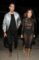 KOURTNEY KARDASHIAN Arrives at Dinner at Catch LA in West Hollywood 11/04/2016