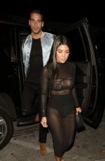 KOURTNEY KARDASHIAN Arrives at Dinner at Catch LA in West Hollywood 11/04/2016