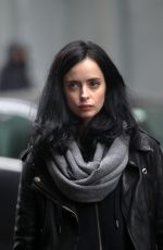 KRYSTEN RITTER on the sSet of Jessica Jones in New York 11/15/2016