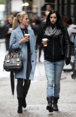 KRYSTEN RITTER on the sSet of Jessica Jones in New York 11/15/2016