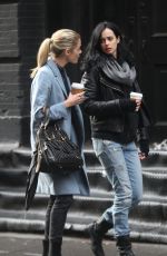 KRYSTEN RITTER on the sSet of Jessica Jones in New York 11/15/2016