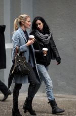 KRYSTEN RITTER on the sSet of Jessica Jones in New York 11/15/2016