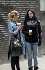 KRYSTEN RITTER on the sSet of Jessica Jones in New York 11/15/2016