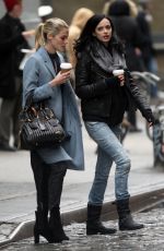 KRYSTEN RITTER on the sSet of Jessica Jones in New York 11/15/2016