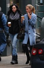 KRYSTEN RITTER on the sSet of Jessica Jones in New York 11/15/2016