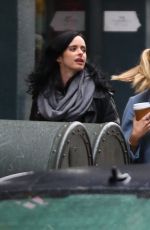 KRYSTEN RITTER on the sSet of Jessica Jones in New York 11/15/2016