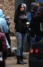 KRYSTEN RITTER on the sSet of Jessica Jones in New York 11/15/2016