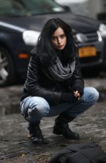 KRYSTEN RITTER on the sSet of Jessica Jones in New York 11/15/2016