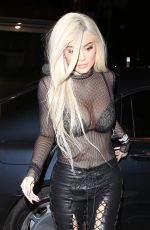 KYLIE JENNER Arrives at Delilah Club in West Hollywood 11/02/2016