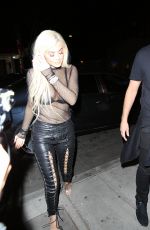 KYLIE JENNER Arrives at Delilah Club in West Hollywood 11/02/2016