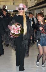 LADY GAGA Arrives at Narita Airport in Tokyo 11/01/2016