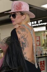 LADY GAGA Arrives at Narita Airport in Tokyo 11/01/2016