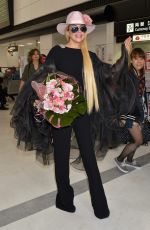 LADY GAGA Arrives at Narita Airport in Tokyo 11/01/2016