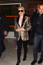 LADY GAGA at CDG Airport in Paris 11/27/2016