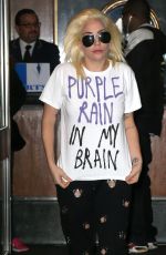LADY GAGA Leaves Her Hotel in New York 11/10/2016