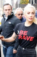 LADY GAGA Leaving Her Apartment in New York 11/25/2016