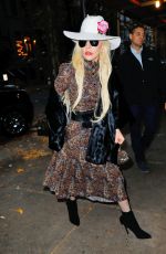 LADY GAGA Out on Thanksgiving Day in New York 11/24/2016