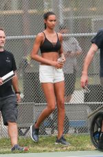 LAIS RIBEIRO on the Set of Victoria