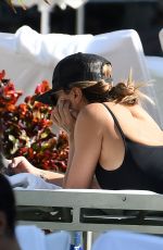 LARSA PIPPEN in Swimsuit at a Pool in Miami 11/12/2016