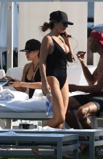 LARSA PIPPEN in Swimsuit at a Pool in Miami 11/12/2016