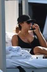 LARSA PIPPEN in Swimsuit at a Pool in Miami 11/12/2016