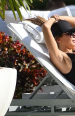 LARSA PIPPEN in Swimsuit at a Pool in Miami 11/12/2016