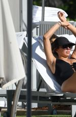 LARSA PIPPEN in Swimsuit at a Pool in Miami 11/12/2016