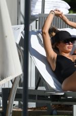LARSA PIPPEN in Swimsuit at a Pool in Miami 11/12/2016