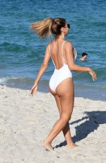 LARSA PIPPEN in Swimsuit on the Beach in Miami 11/13/2016