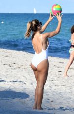 LARSA PIPPEN in Swimsuit on the Beach in Miami 11/13/2016