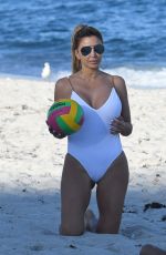 LARSA PIPPEN in Swimsuit on the Beach in Miami 11/13/2016