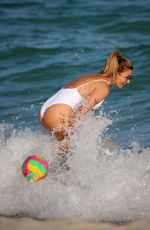 LARSA PIPPEN in Swimsuit on the Beach in Miami 11/13/2016