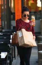 LEA MICHELE Out for Lunch in Beverly Hills 11/21/2016