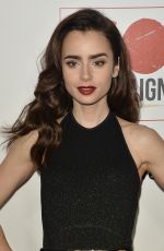 LILY COLLINS at 10th Annual Go Campaign Gala in Los Angeles 11/05/2016