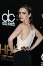 LILY COLLINS at 20th Annual Hollywood Film Awards in Beverly Hills 11/06/2016